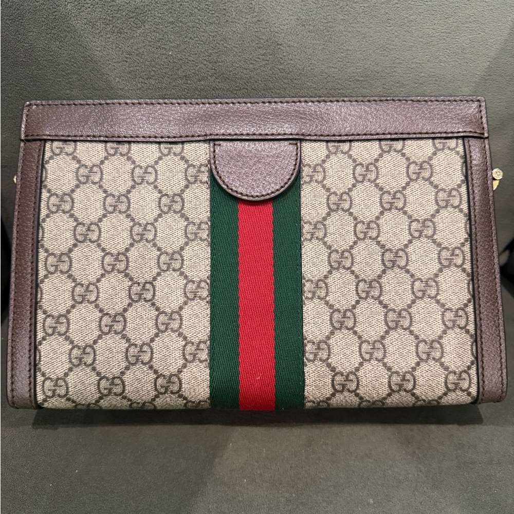 Gucci GG Supreme Ophidia Medium Chain Shoulder Bag - Picture 2 of 9